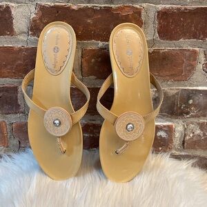 Lindsay Phillips Nude Flip Flops , Size 10